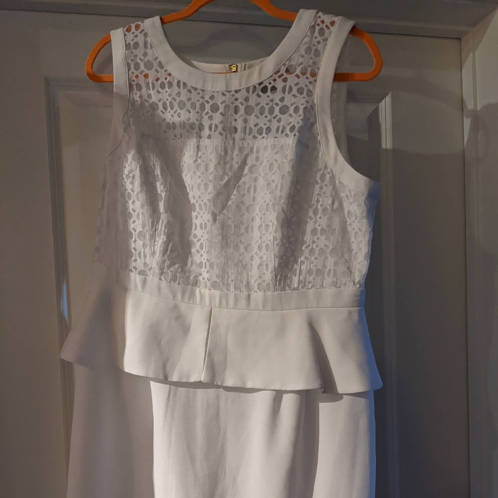 White peplum dress